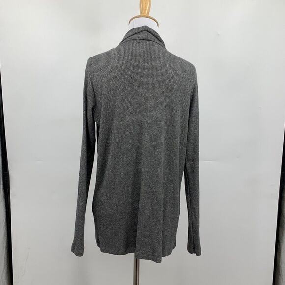 Michael Stars Cardigan Womens XS Extra Small Gray Silver Metallic Open Front - Picture 6 of 12